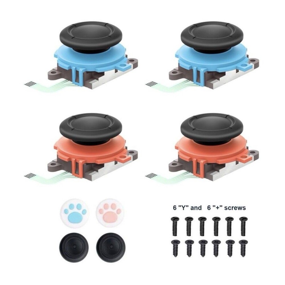 Joycon Joystick Replacement 4 Pack, Replacement Joystick Analog Thumb Stick